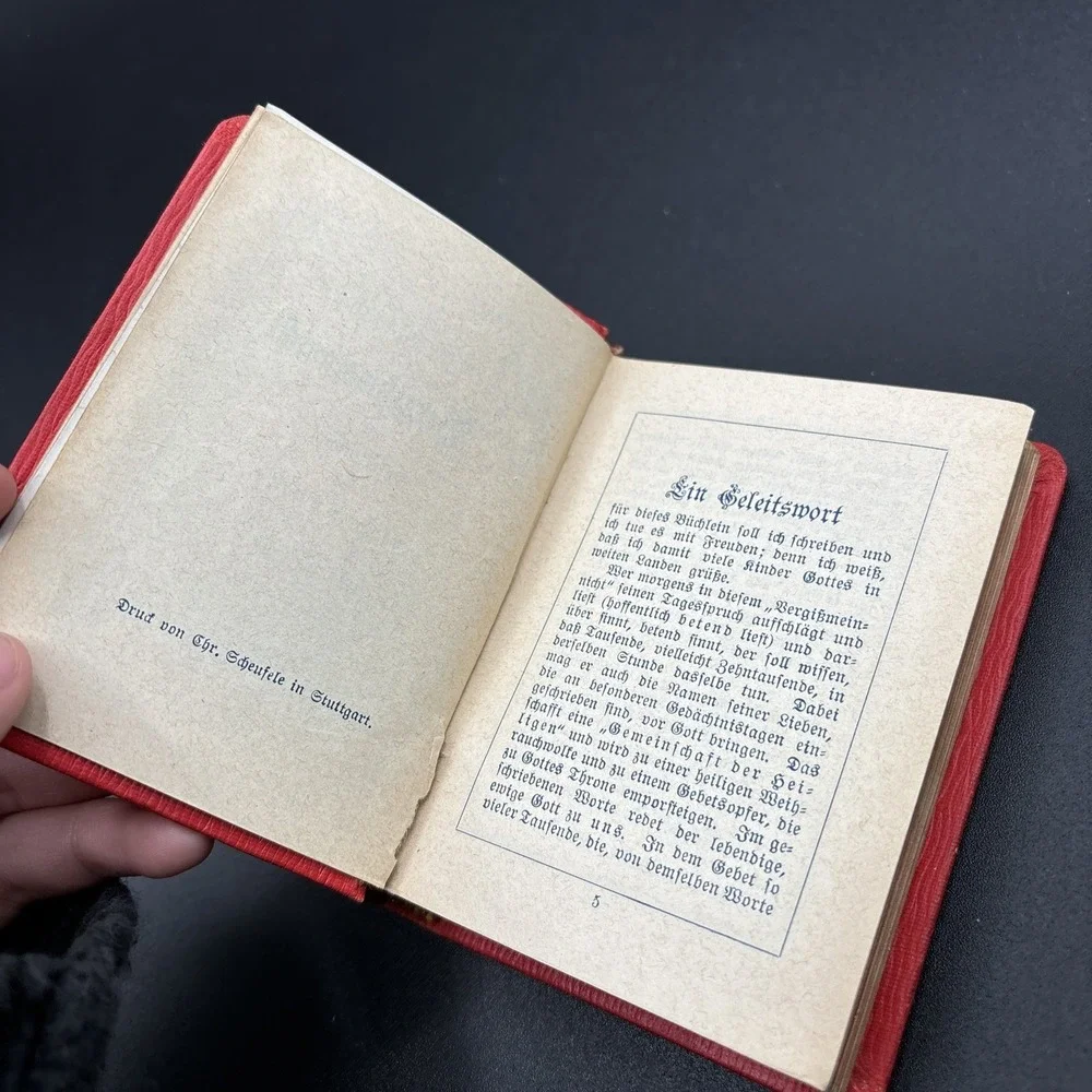 Antique 1908 Illustrated German Christian Forget Me Not Book‎ Vergissmeinnicht